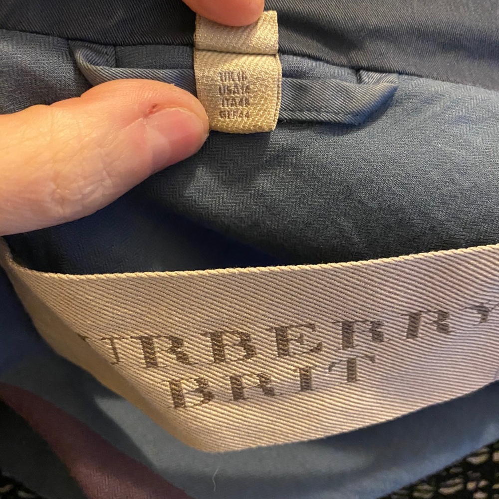 Burberry Cornflower Blue Jacket. 14 Gem